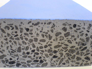 Структура легкого бетона из пеностеклянного гравия